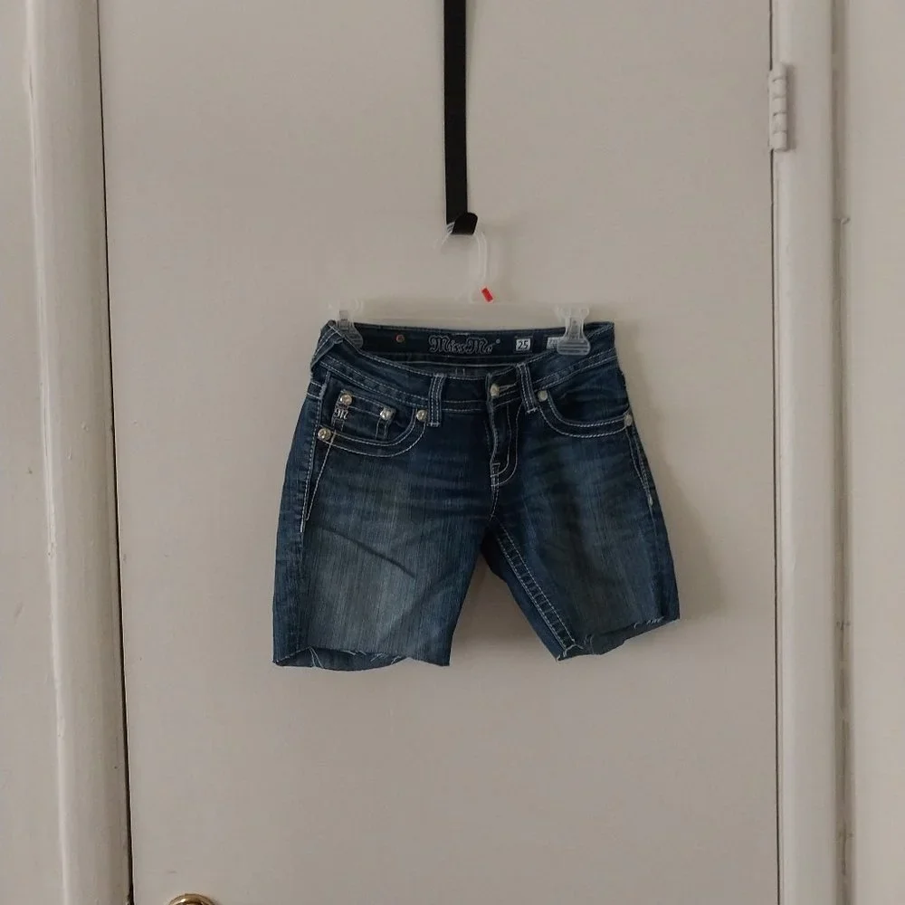 Miss Me Dark Wash Cut Off Shorts